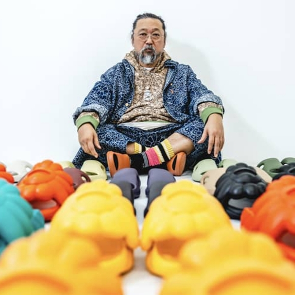 Takashi Murakami x Ohana Hatake slides (apricot) - Picture 3 of 17